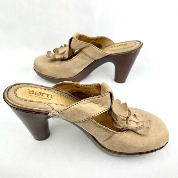 BORN Womens Pump Brown Suede Amera T-Strap Fringe Size 8 EU 39 W61939 - Picture 4 of 10